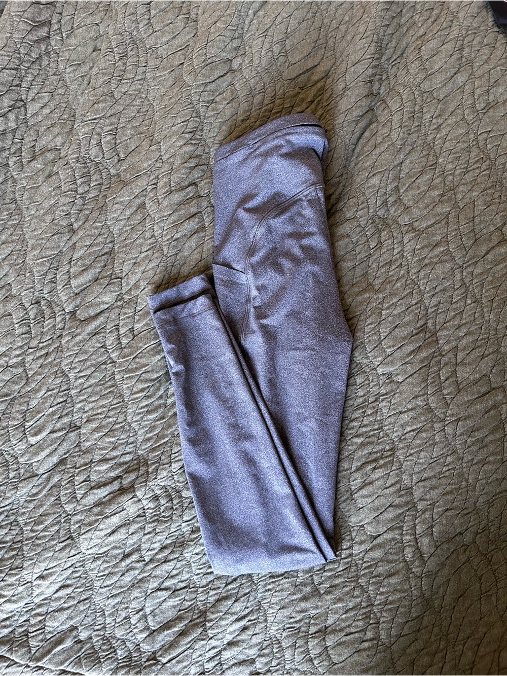 Lululemon Leggings High Rise Side Pocket Heathered Grey Sz 4